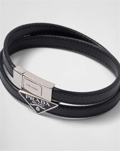 prada woven leather bracelet|Prada bracelet women's.